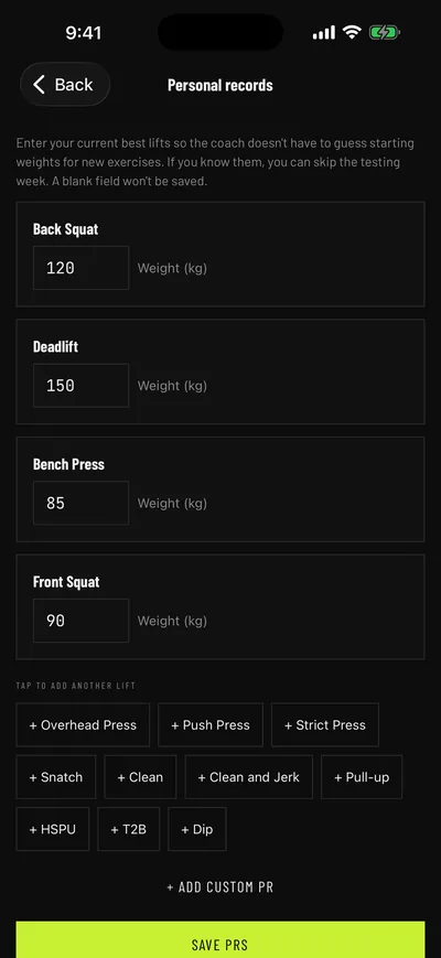 Strength training & powerlifting